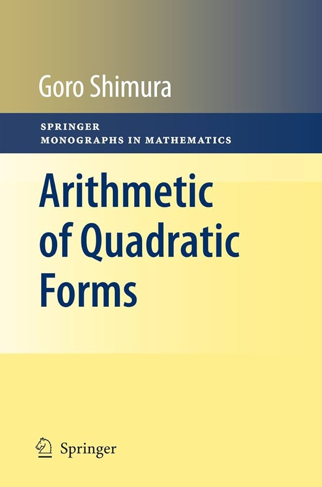 Geobraページ Amazon | Arithmetic of Quadratic Forms (Springer Monographs